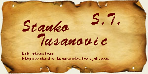 Stanko Tušanović vizit kartica